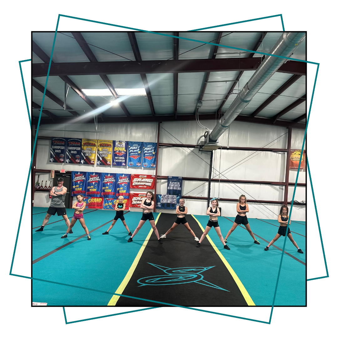 Inside the Vim Gym cheer and tumbling facility in San Marcos, TX