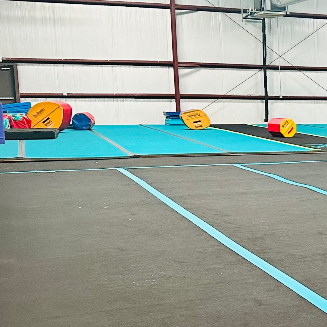 Open gym spring floor and training space at Vim Gym in San Marcos, TX